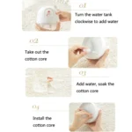 Snowman Humidifier Night Light USB Mute Cute Desktop Air Mini Atomizer Air Humidifier - Image 5