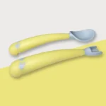Baby Learning To Eat Bending Training Elbow Twisting Spoon Fork - Image 2