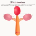 Baby Learning To Eat Bending Training Elbow Twisting Spoon Fork - Image 5