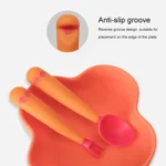 Baby Learning To Eat Bending Training Elbow Twisting Spoon Fork - Image 6