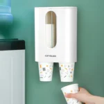 Household Punch-free Wall-mounted Disposable Paper Cup Taker Automatic Water Cup Holder Dispenser