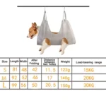 Small & Medium Pet Grooming Polyester Hanging Hammock With Trimming Tool - Image 5