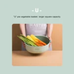 Kitchen Rice Pan Double-dish Vegetable Drain Basket Plastic Fruit Basket - Image 7
