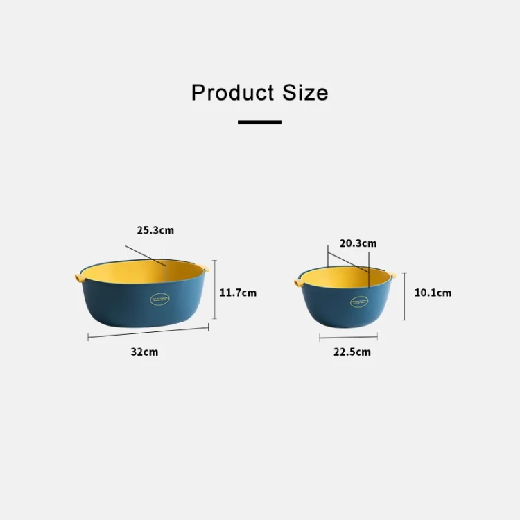 TBD0426388001_7.webp Kitchen Rice Pan Double-dish Vegetable Drain Basket Plastic Fruit Basket - Image 8