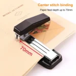 Deli 0414 Stapler Portable Rotatable Stapler 0012 Staple Nail - Image 4