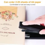 Deli 0414 Stapler Portable Rotatable Stapler 0012 Staple Nail - Image 5