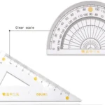 Deli 4 in 1 Student Exam Ruler Four-piece Set Containing Ruler Triangle Protractor - Image 3