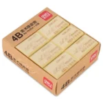 12 Pieces/BoxDeli 7535A 4B Eraser Drawing Exam Boxed Rubber Student Art Drawing Rubber
