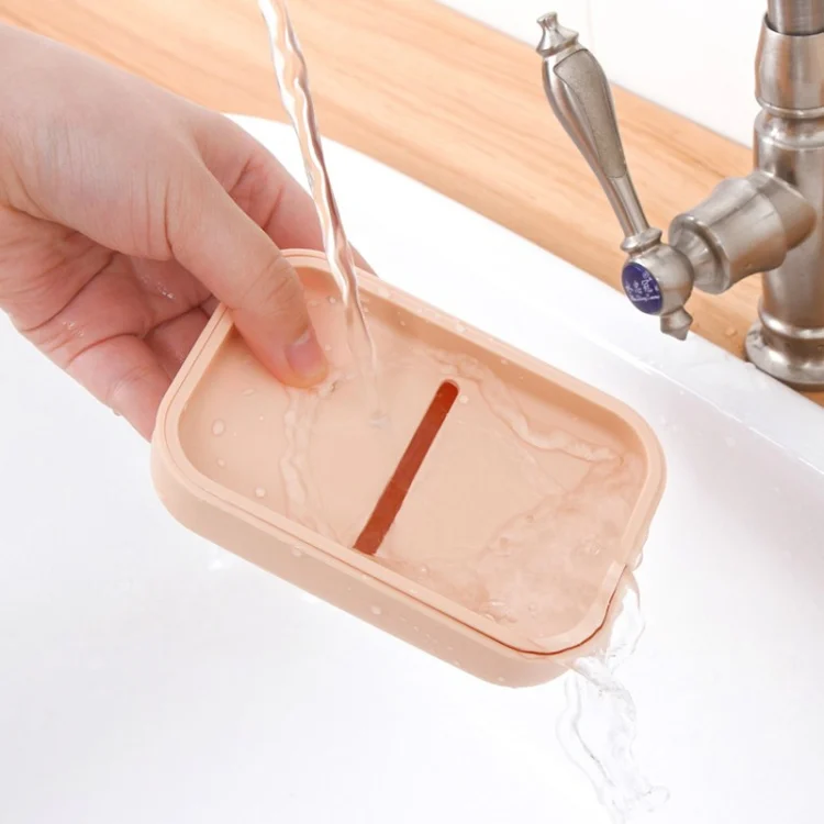 TBD04267385_2.webp Double-layer Soap Box Portable Travel Soap Tray With Lid Draining, Random Color - Image 3