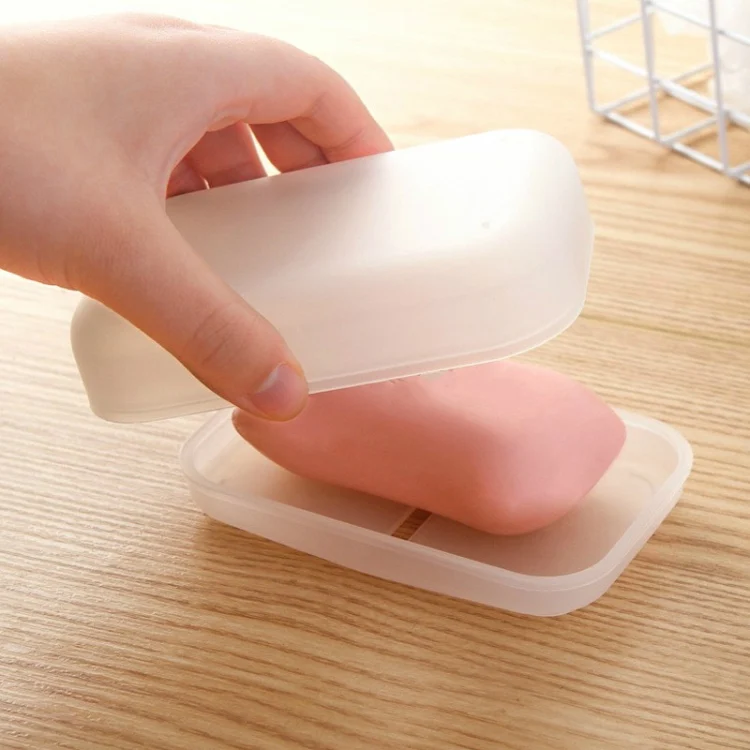 TBD04267385_3.webp Double-layer Soap Box Portable Travel Soap Tray With Lid Draining, Random Color - Image 4