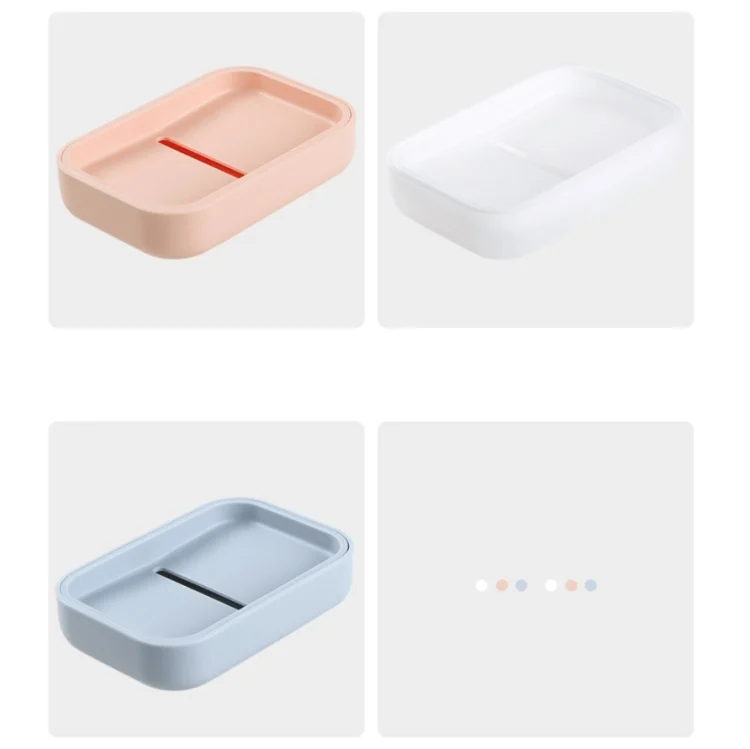 TBD04267385_5.webp Double-layer Soap Box Portable Travel Soap Tray With Lid Draining, Random Color - Image 6
