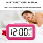Temperature Type Lazy Snooze Alarm Mute Backlit Electronic Clock - Image 4