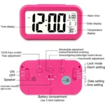 Temperature Type Lazy Snooze Alarm Mute Backlit Electronic Clock - Image 7