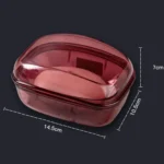 Bathroom Soap Box Transparent With Lid Drain Seal Travel Portable Double Layer Laundry Soap Box - Image 9