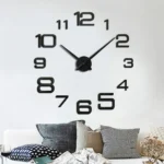 Acrylic Digital Wall Clock Home Living Room Wall Sticker Clock