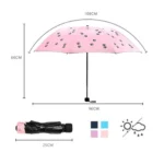 Cartoon Creative Children Umbrella Sunscreen Vinyl Small Fresh Folding Umbrella - Image 3