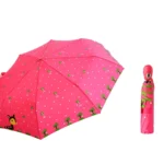 Creative Cute Cartoon Children Full Automatic Sun Umbrella Folding Vinyl Umbrella