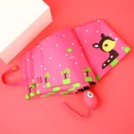 Creative Cute Cartoon Children Full Automatic Sun Umbrella Folding Vinyl Umbrella - Image 2