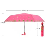 Creative Cute Cartoon Children Full Automatic Sun Umbrella Folding Vinyl Umbrella - Image 3