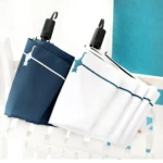 Small Fresh Forest Simple Sun and Rain Dual-use Sun Umbrella Sunscreen UV Protection Black Plastic Umbrella - Image 7