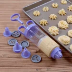 Cookie Gun + 8 Mouth + 10 Flower Piece Set Biscuit Mold Squeeze Cream Baking Tool