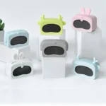 Mini Cute Cartoon Multifunctional Digital Luminous Thermometer Small Alarm Clock - Image 7