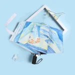 Art Small Fresh Umbrella Folding Sun and Rain Dual-use Umbrella Sun Protection and UV Protection Vinyl Sun Umbrella - Image 2