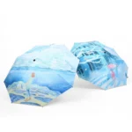Art Small Fresh Umbrella Folding Sun and Rain Dual-use Umbrella Sun Protection and UV Protection Vinyl Sun Umbrella - Image 3