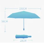 Art Small Fresh Umbrella Folding Sun and Rain Dual-use Umbrella Sun Protection and UV Protection Vinyl Sun Umbrella - Image 4