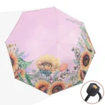 Sunflower Vinyl Sunscreen Double-layer Sunshade UV Umbrella Folding Rain and Sun Dual-purpose Umbrella - Image 2