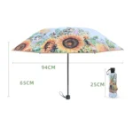 Sunflower Vinyl Sunscreen Double-layer Sunshade UV Umbrella Folding Rain and Sun Dual-purpose Umbrella - Image 4