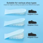 JF101 Invisible Transparent Silicone Heightening Pad Heel Heightening Insole Shock Absorption Half Pad - Image 11
