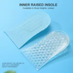 JF101 Invisible Transparent Silicone Heightening Pad Heel Heightening Insole Shock Absorption Half Pad - Image 5