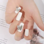 10 PCS Butterfly Nail Art Accessories Golden Three-dimensional Cat's Eye Butterfly Zircon DIY Nail Decoration Accessories - Image 7