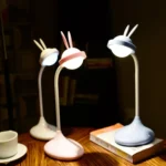 Rabbit Touch Desk Lamp USB Charging Eye Protection Creative Student Reading Bedroom Folding Bedside Light - Image 7
