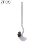 7 PCS Household Toilet Long Handle Toilet Brush Toilet Cleaning Brush