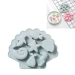 6 PCS 3D Creative Ocean Organism Shaped Silicone Cake Mold Baking Chocolate Ice Cube Mold
