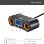 ZNB02 Car Charger Dual USB Car Cigarette Lighter - Image 8