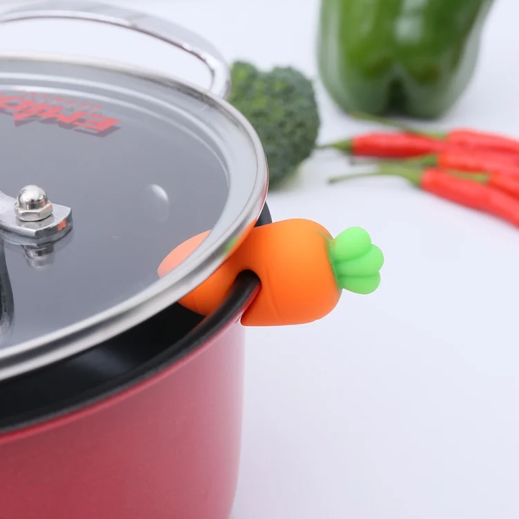 TBD04268777_3.webp 6 PCS Silicone Carrot Pot Lid Elevated Anti-overflow Device Kitchen Utility Gadget - Image 4