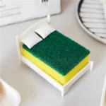 Creative Kitchen Scouring Pad Sponge Wipe Bed Shape Storage Rack Set - Image 2