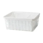 Wrought Iron Tabletop Snack Storage Box Sundries With Cloth Storage Basket - Image 2