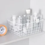 Wrought Iron Tabletop Snack Storage Box Sundries With Cloth Storage Basket - Image 4