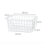 Wrought Iron Tabletop Snack Storage Box Sundries With Cloth Storage Basket - Image 10