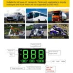 Kingneed C80 4.5inch HUD Car Head-up Display GPS Speed Meter Overspeed Alarm Mileage Altitude Clock - Image 4