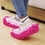 2pcs Chenille Lazy Mopping Shoe Cover Clean Floor Removable and Washable Mop Random Color
