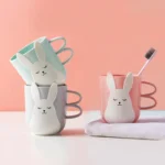 Creative Cute Mouthwash Cup Household Brushing Cup Plastic Children Cup with Handle - Image 7