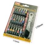 19 In 1 1/4 Ratchet Wrench Bit Set Mini Bit Set Manual Wrench - Image 4