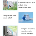Double-sided Glass Window Cleaner Triangle Multifunctional Magnetic Glass Cleaner - Image 10