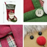 Christmas Socks Gift Bag Christmas Ornaments Gifts Candy Socks Pendant - Image 3