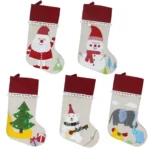 Christmas Socks Gift Bag Children Christmas Decoration Gift Socks Supplies Christmas Tree Pendant - Image 4